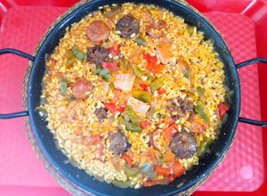 Una foto de Arroz con compango asturiano