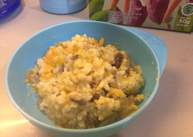 Langkah Mudah untuk Membuat Mpasi Nasi Tim Chicken Broccoli 🥦 &amp; Cheese 🧀 Anti Gagal