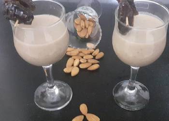 How to Make Perfect Dates and Almond milkshake