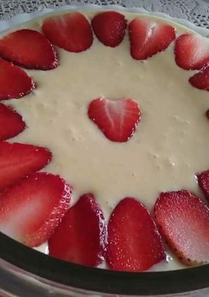A picture of Strawberry custard.