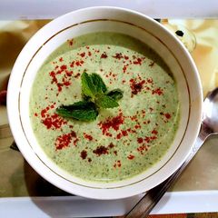 A picture of Mint Coriander Raita.