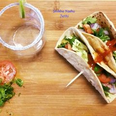 A picture of Roti Tacos(Healthy and Yummy).