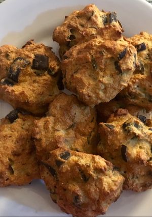 Foto principal de Buñuelos de berenjena y atún sin gluten y al horno