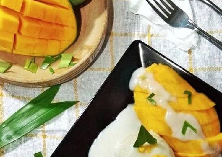 Cara Gampang Membuat Mango sticky rice Anti Gagal