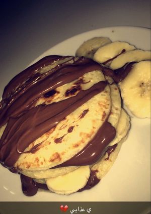 صورة لوصفة بان كيك نيوتيلا