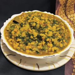 Palak aloo chana dal sabzi A picture of Palak aloo chana dal sabzi.