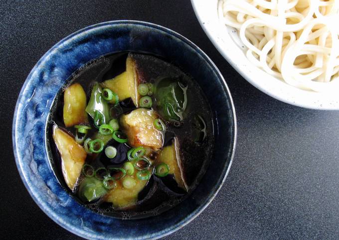 Noodle Dipping Sauce With Fried Eggplant