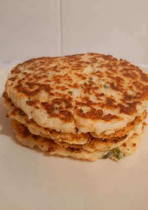 Una foto de Tortitas de coliflor