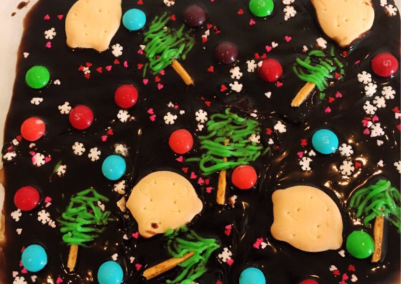 Christmas Dark Chocolate Bark
