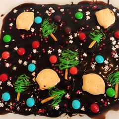Christmas Dark Chocolate Bark A picture of Christmas Dark Chocolate Bark.
