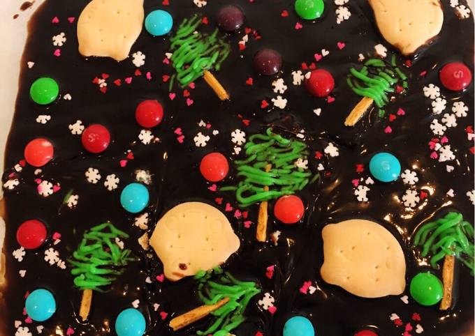 Christmas Dark Chocolate Bark