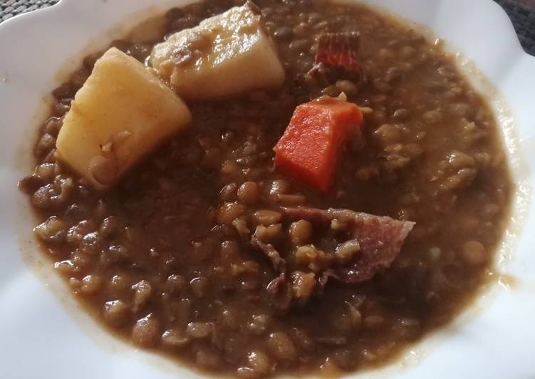 Lentejas(Mi receta) en mambo