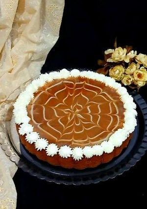 عکسی از دستور کیک تریلیچه شکلاتی با سس قهوه و شکلات 😋😍 کیک تولدم 🥰🥳🎉