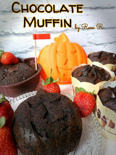 Foto resep Halloween Chocolate Custard Muffin