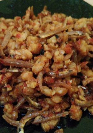 Foto resep Tumis teri dan tempe balado