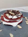 Hotcakes red velvet, opción sana