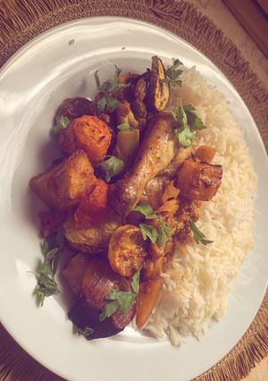 صورة لوصفة صينية الدجاج والخضار بالفرن 🥘