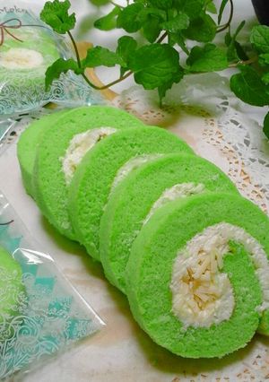 Foto resep Swiss Roll Pandan Keju #pr_adakejunya