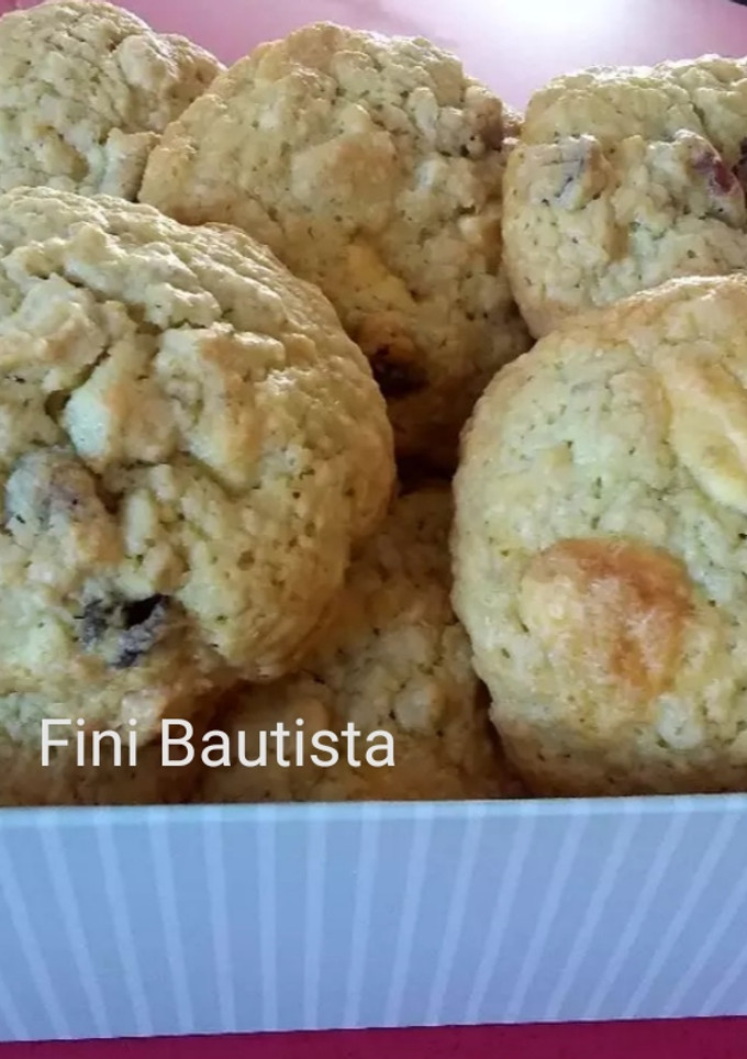Una foto de Galletas de avena y chocolate blanco