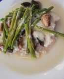 Filete al champiñón con queso gratinado