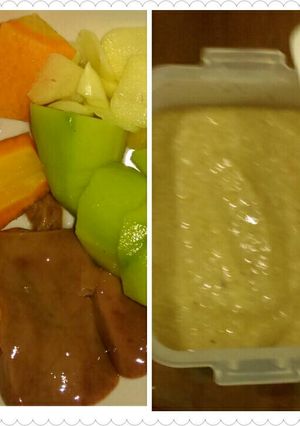 Foto resep Mpasi 8m labu siam,wortel,hati ayam