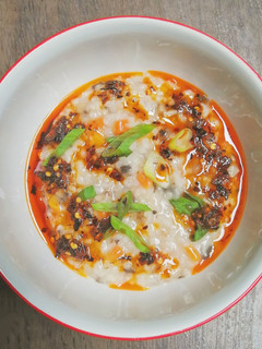 A picture of Mushroom and carrot porridge.