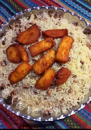 عکسی از دستور لوبیا پلو