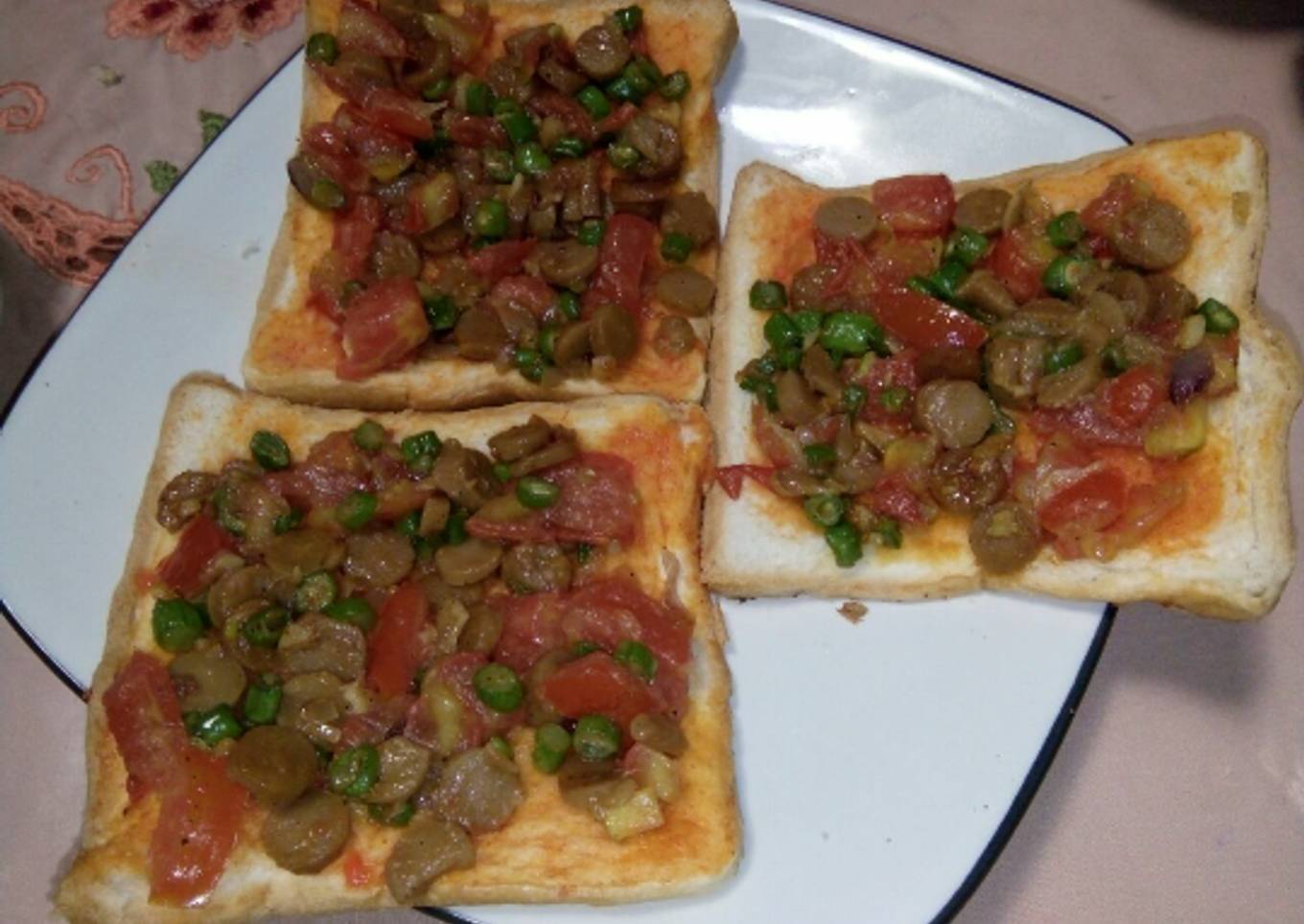 Pizza roti tawar enak simple
