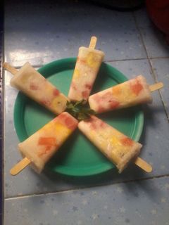 Foto resep mix fruit ice milk