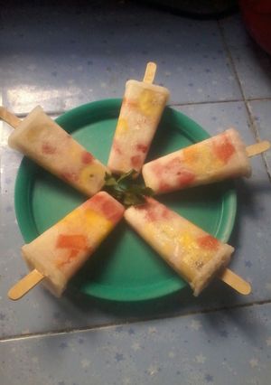 Foto resep mix fruit ice milk