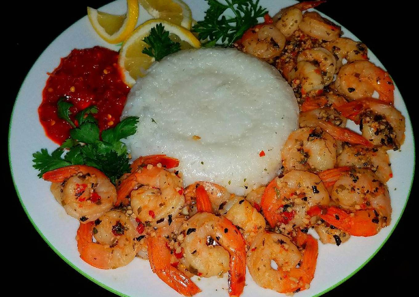 Mike's Spicy Garlic Shrimp & Jasmine Rice