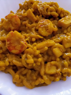 Una foto de Fideuá de gambones y pota en Monsieur Cuisine