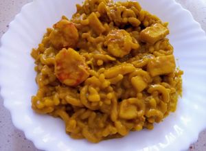 Una foto de Fideuá de gambones y pota en Monsieur Cuisine