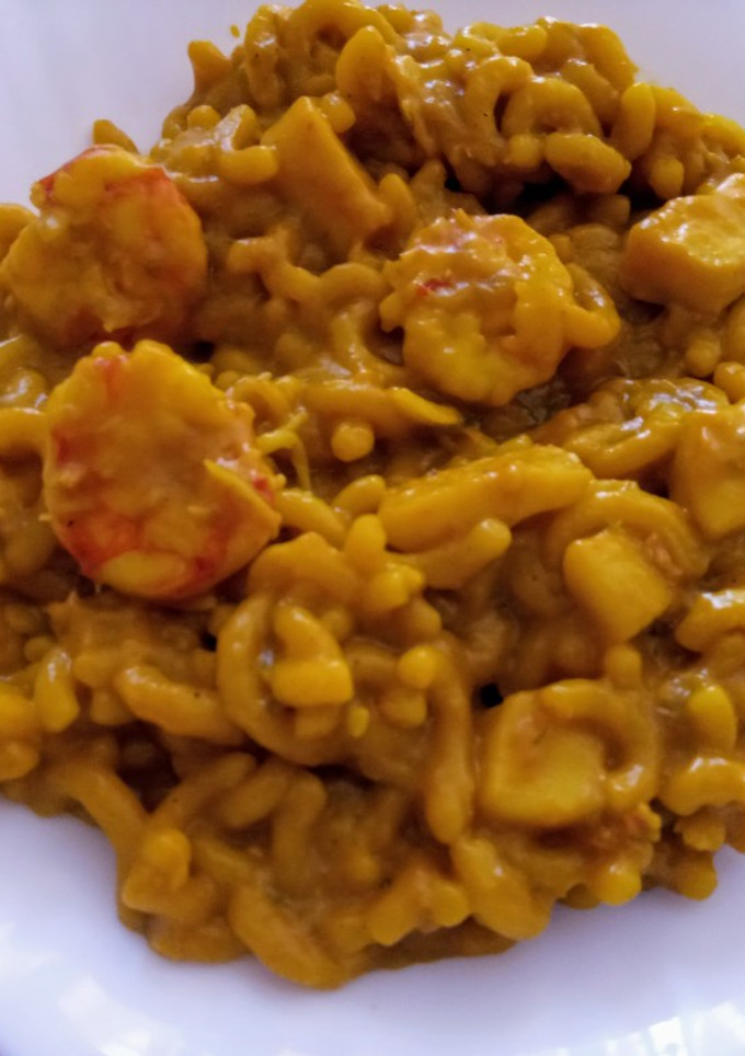 Una foto de Fideuá de gambones y pota en Monsieur Cuisine