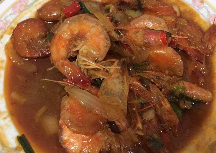 Resep Udang asam manis ala warung lamongan, Bikin Ngiler