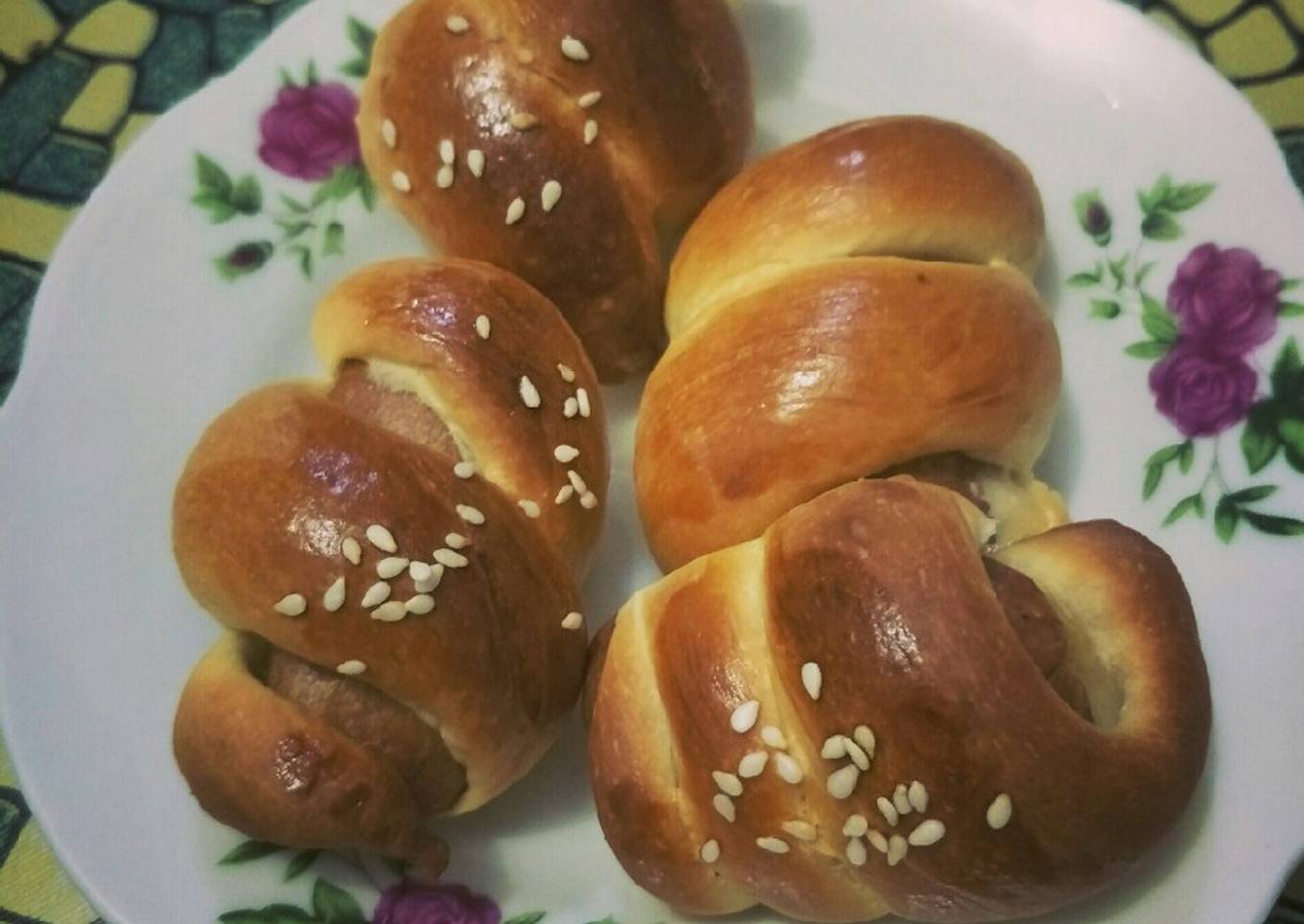 Sosej keju roti bun mini