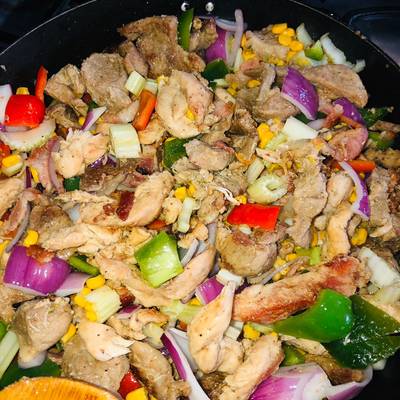 Fajitas de Cerdo y Pollo Receta de Blanca - Cookpad