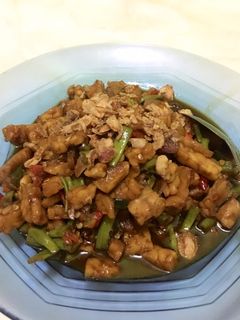 Foto resep Oseng tempe kacang panjang pedas 🔥