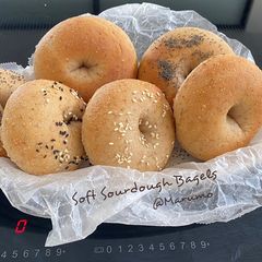 A picture of Soft Sourdough Bagels.