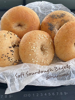 A picture of Soft Sourdough Bagels.