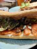 Sándwich de Ciabatta con Salmón Ahumado