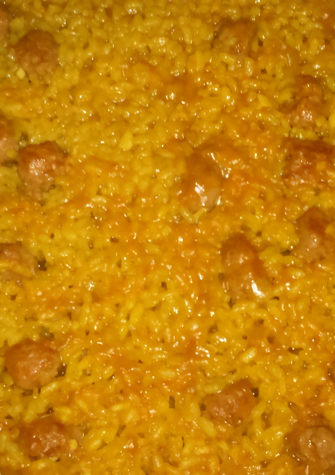 Una foto de Arroz cremoso con longanizas