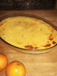 Una foto de Flan de queso mascarpone y naranja