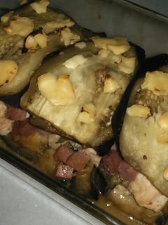 Una foto de Lasaña light de berenjena, pavo, jamón y queso