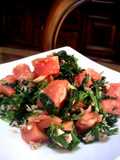 Spinach and Tomato Salad with Tuna Dressing