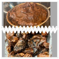 A picture of Transforming old dried date into smooth tasty paste.