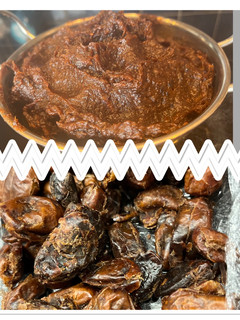 A picture of Transforming old dried date into smooth tasty paste.