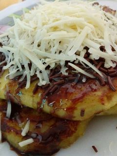 Foto resep pisang plenet coklat keju
