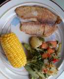 Filete de pescado con brócoli