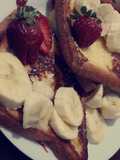 French Toast with Strawberries and Banana